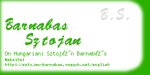 barnabas sztojan business card